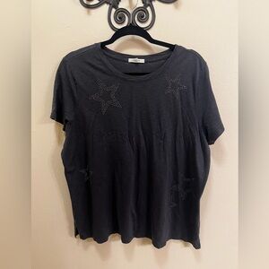 Maurices Charcoal Star Studded Tee